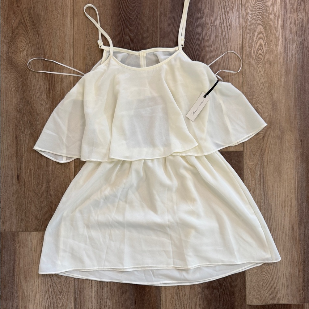 Lovers + Friends Cream Layered Kids Dress